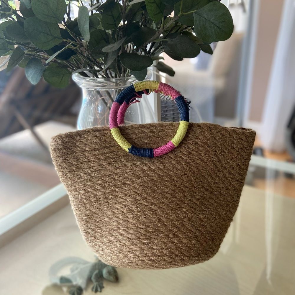 Gap Jute Bag Circular Handles & Shoulder Straps
